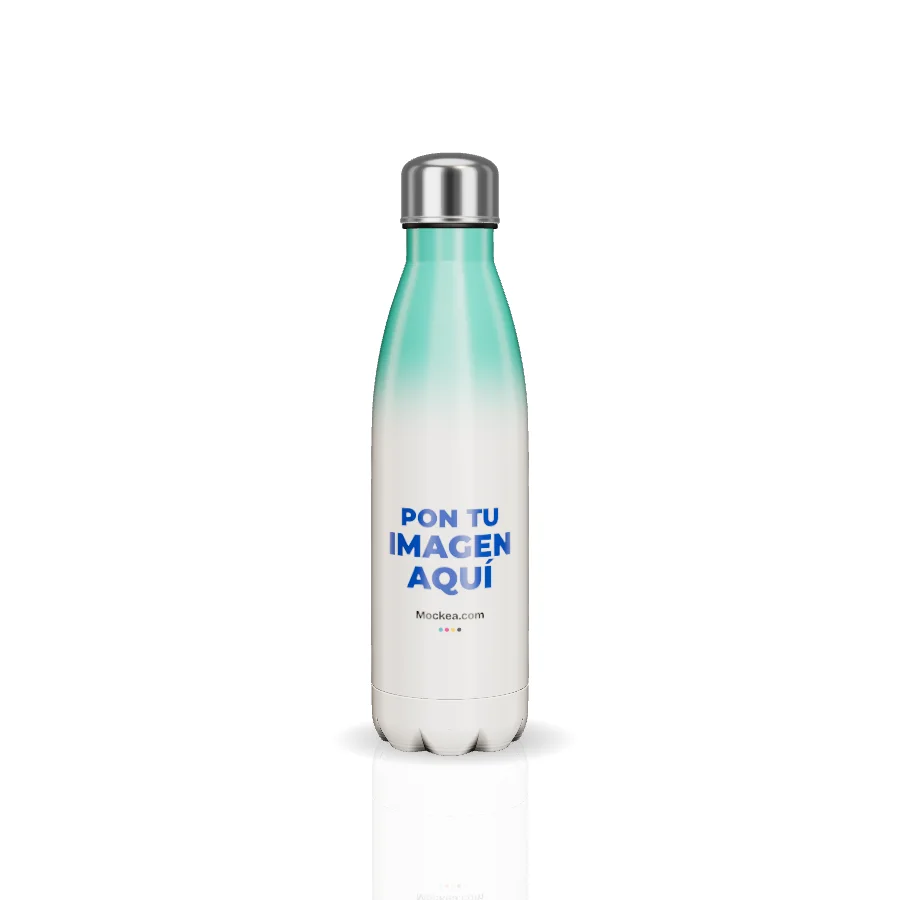 Bottle 17 oz gradient in 3D with Mockea’s sample design