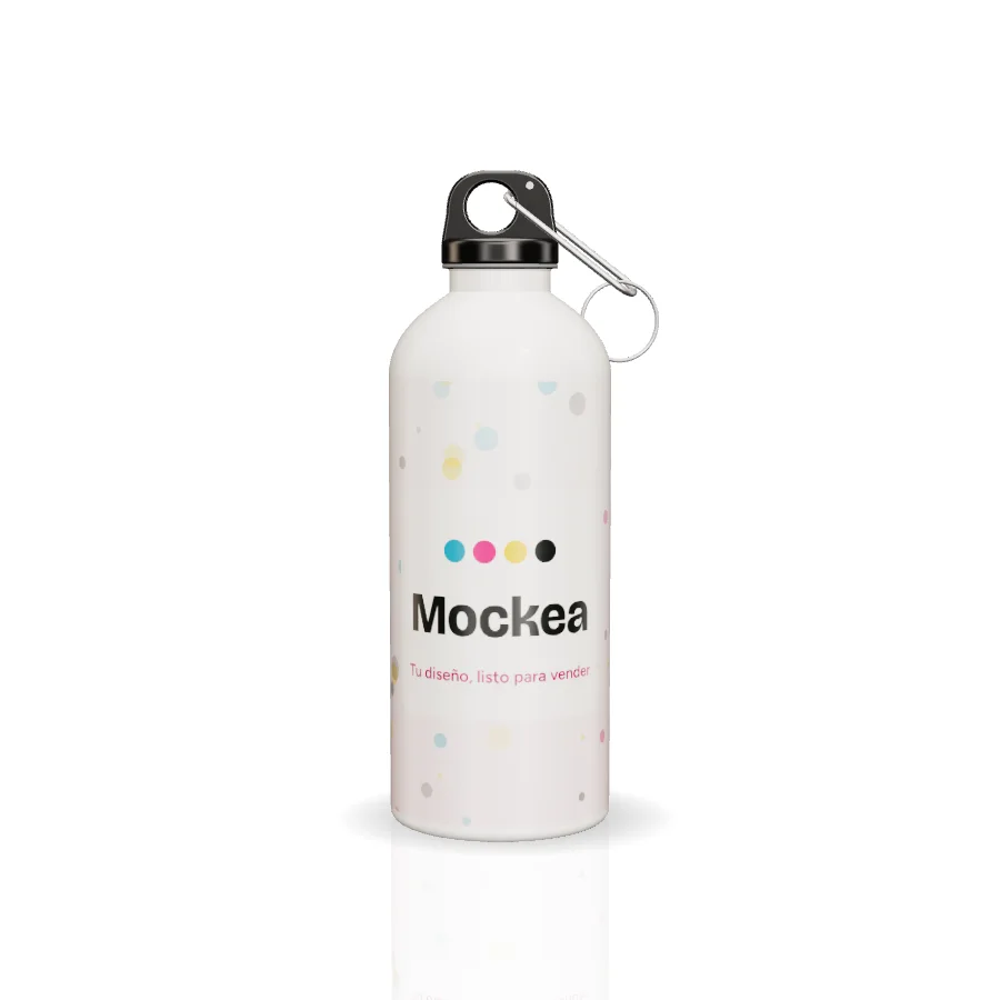 Botella deportiva en 3D con el diseño de ejemplo de Mockea