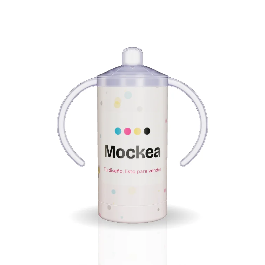 Vaso entrenador 12 oz en 3D con el diseño de ejemplo de Mockea