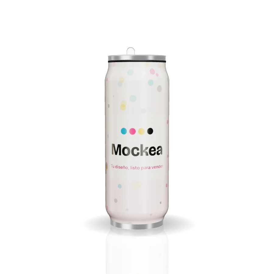 Lata 17 oz en 3D con el diseño de ejemplo de Mockea