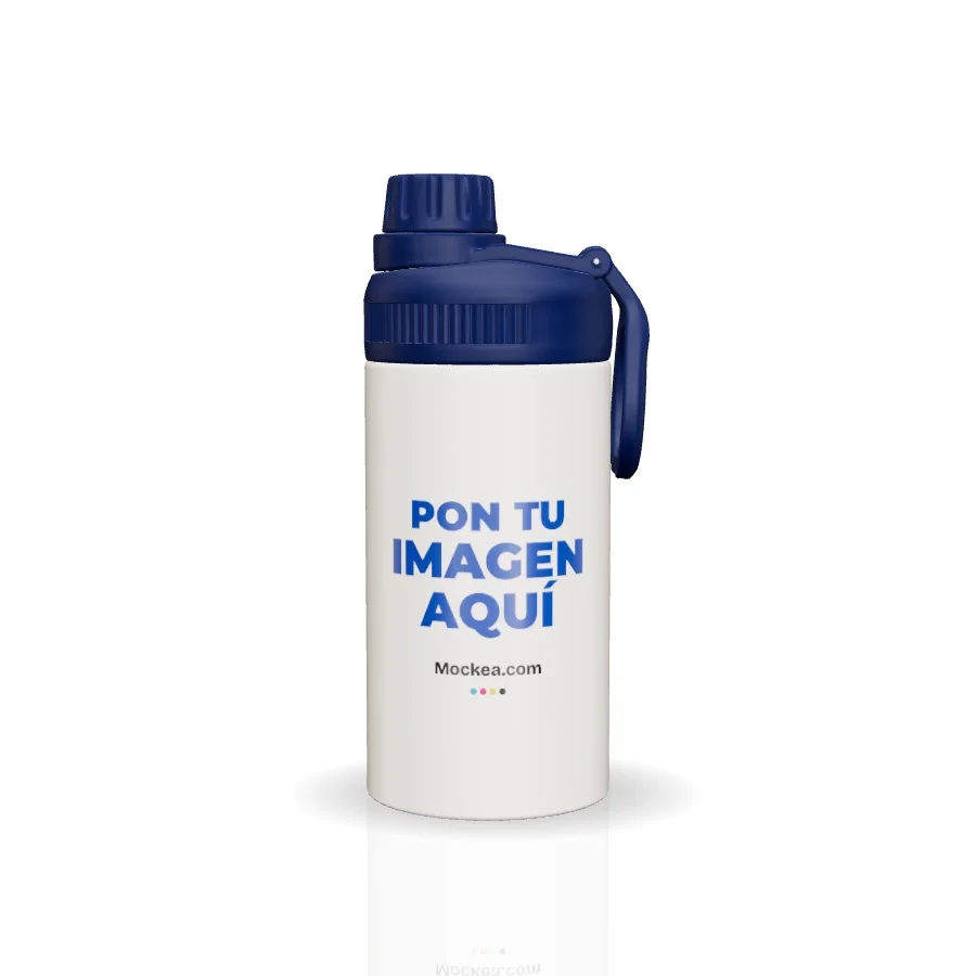 12 oz Kids Bottle with Screw Lid in 3D with Mockea’s sample design