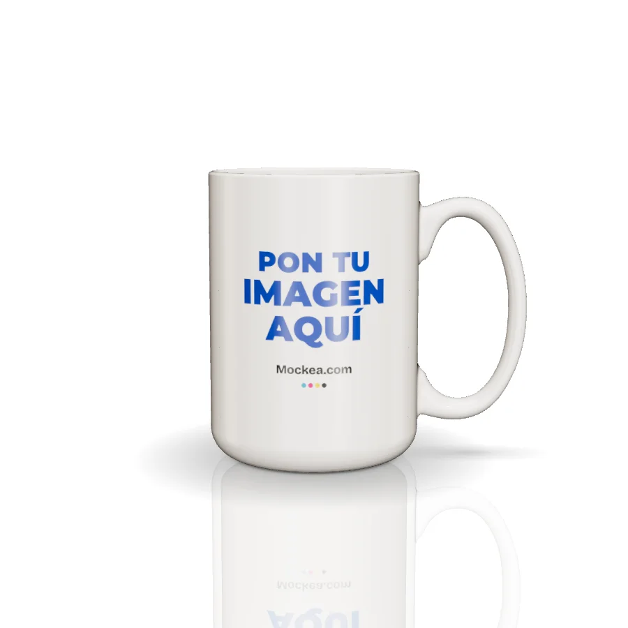 15 oz Mug in 3D with Mockea’s sample design