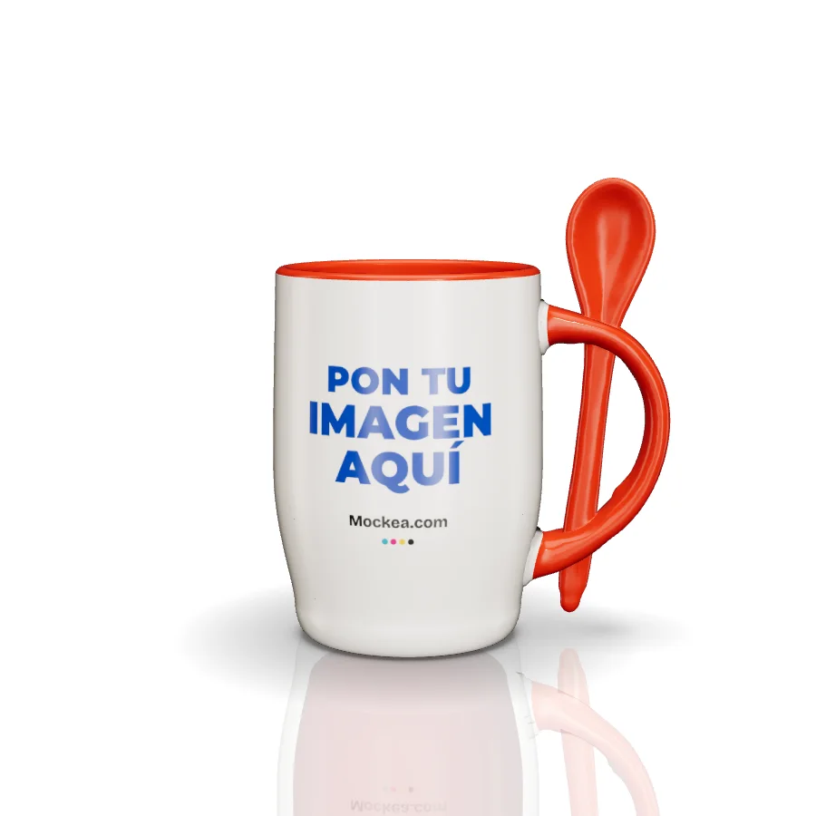 11 oz Mug with Spoon in 3D with Mockea’s sample design